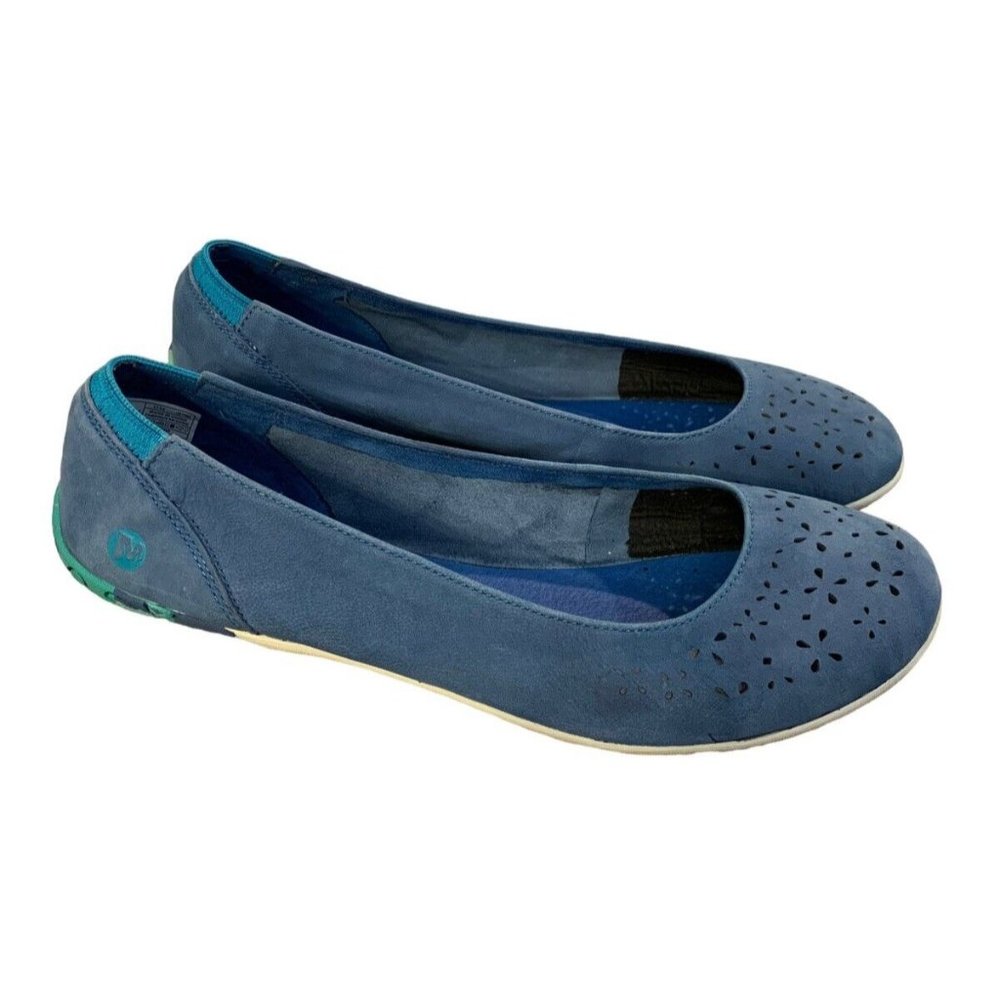 Merrell Womens Mimix Haze Tahoe Blue Round Toe Slip-On Ballet Flats Size US 10.5